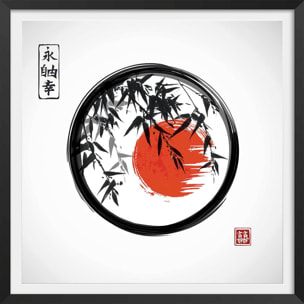 Affiche zen circle Affiche sous cadre noir