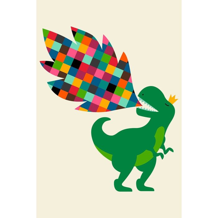 Tableau dino cracheur de feu Toile imprimée