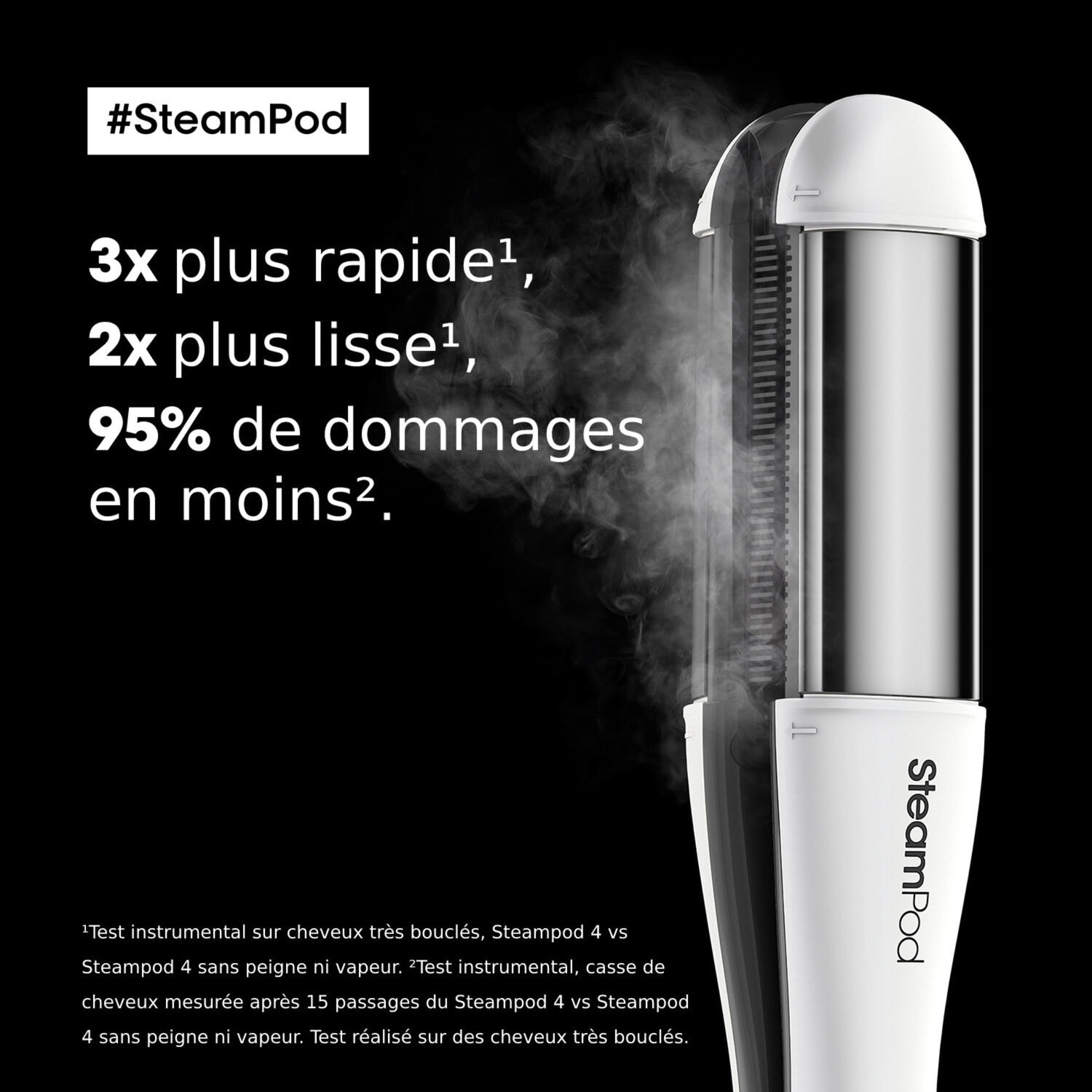 SteamPod 4 - Lisseur-Boucleur Professionnel Technologie Vapeur Brevetée