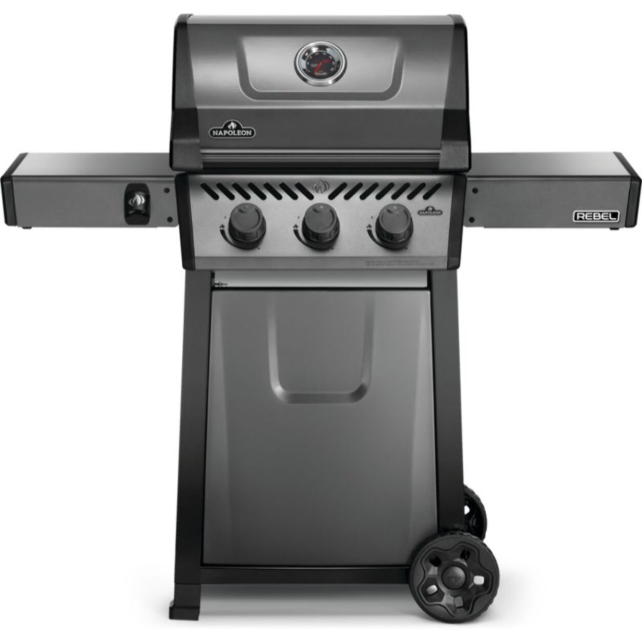 Barbecue gaz NAPOLEON Freestyle F365PGT-FR gris noir 3 brûleurs sur chariot, 51x45 cm