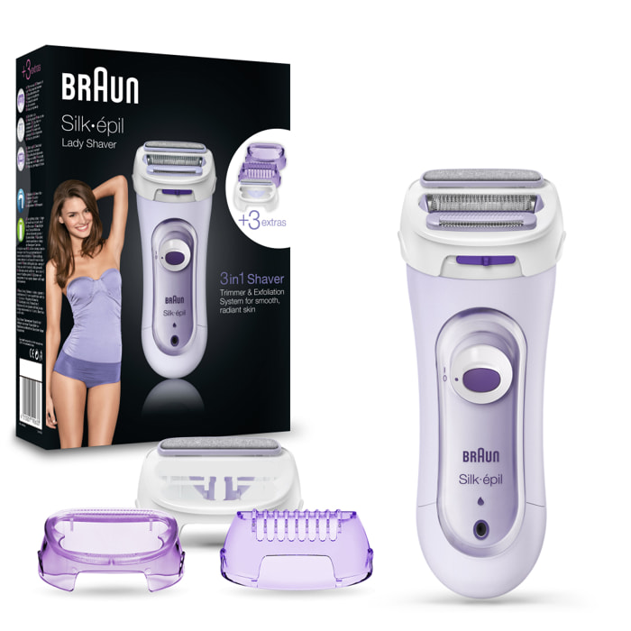 Braun - Silk-épil Lady Shaver 5-360 - Tondeuse 3 En 1