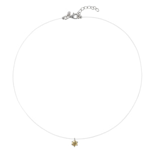 Collana Fantasmino con Pendente Punto Luce in Cubic Zirconia Gialla