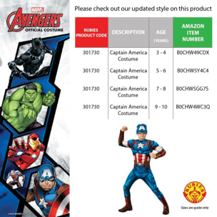 DISFRAZ CAPITAN AMERICA CLASSIC 1-2