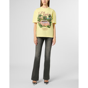 PHILIPP PLEIN Washed Man Fit T-Shirt Cannes Tennis Club