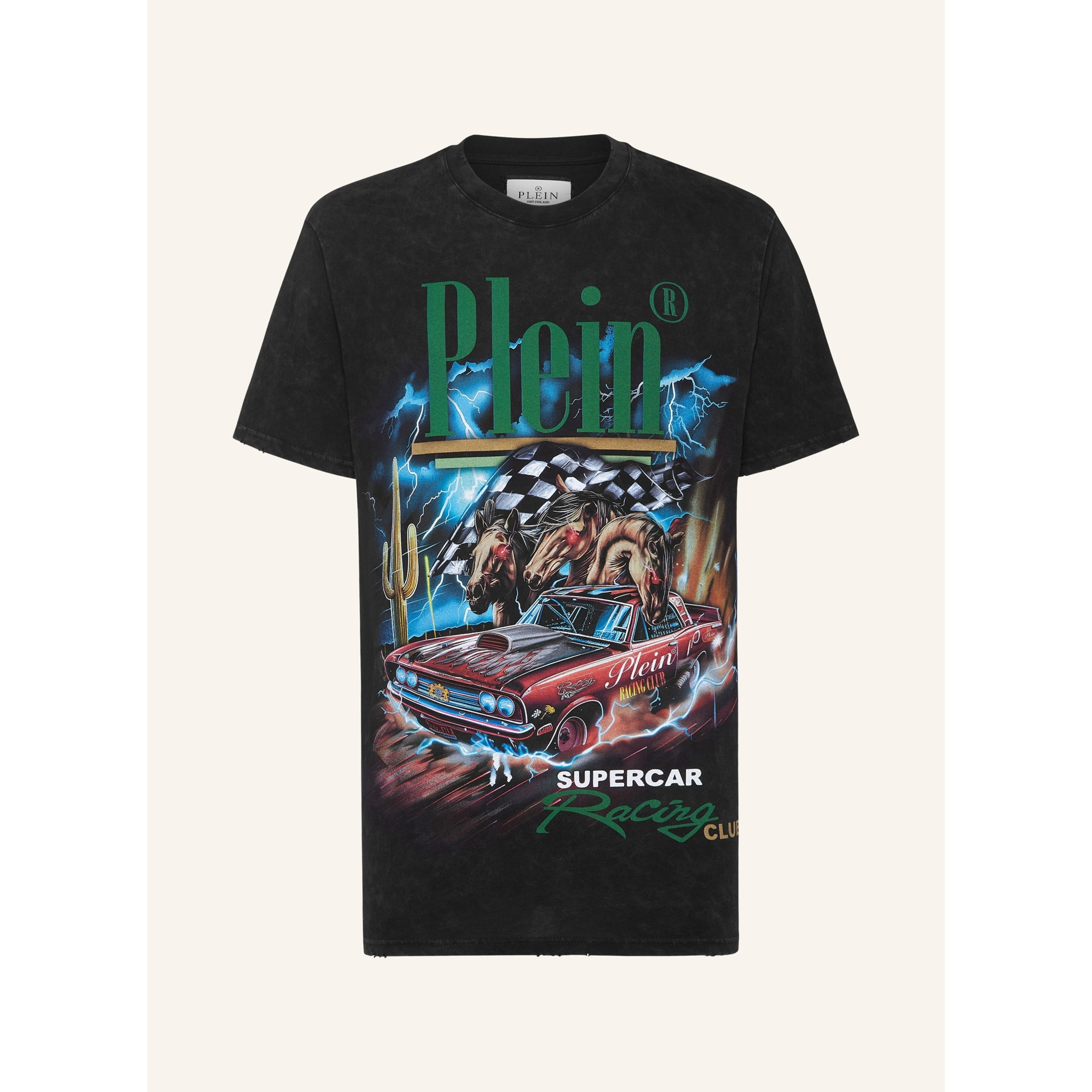 PHILIPP PLEIN T-Shirt Round Neck RACING