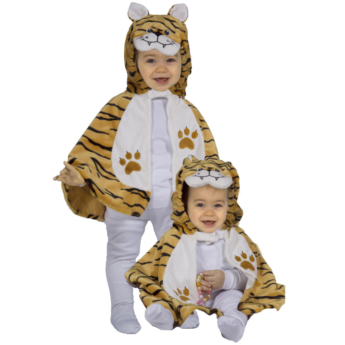 Costume Travestimento Tigrotto Mantellino Bambino Unisex