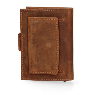 Portafoglio  da uomo In Vera pelle Made in Italy 7x10x2,5 cm