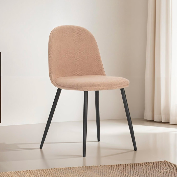 Lot de 4 chaises en tissu - HAVEN