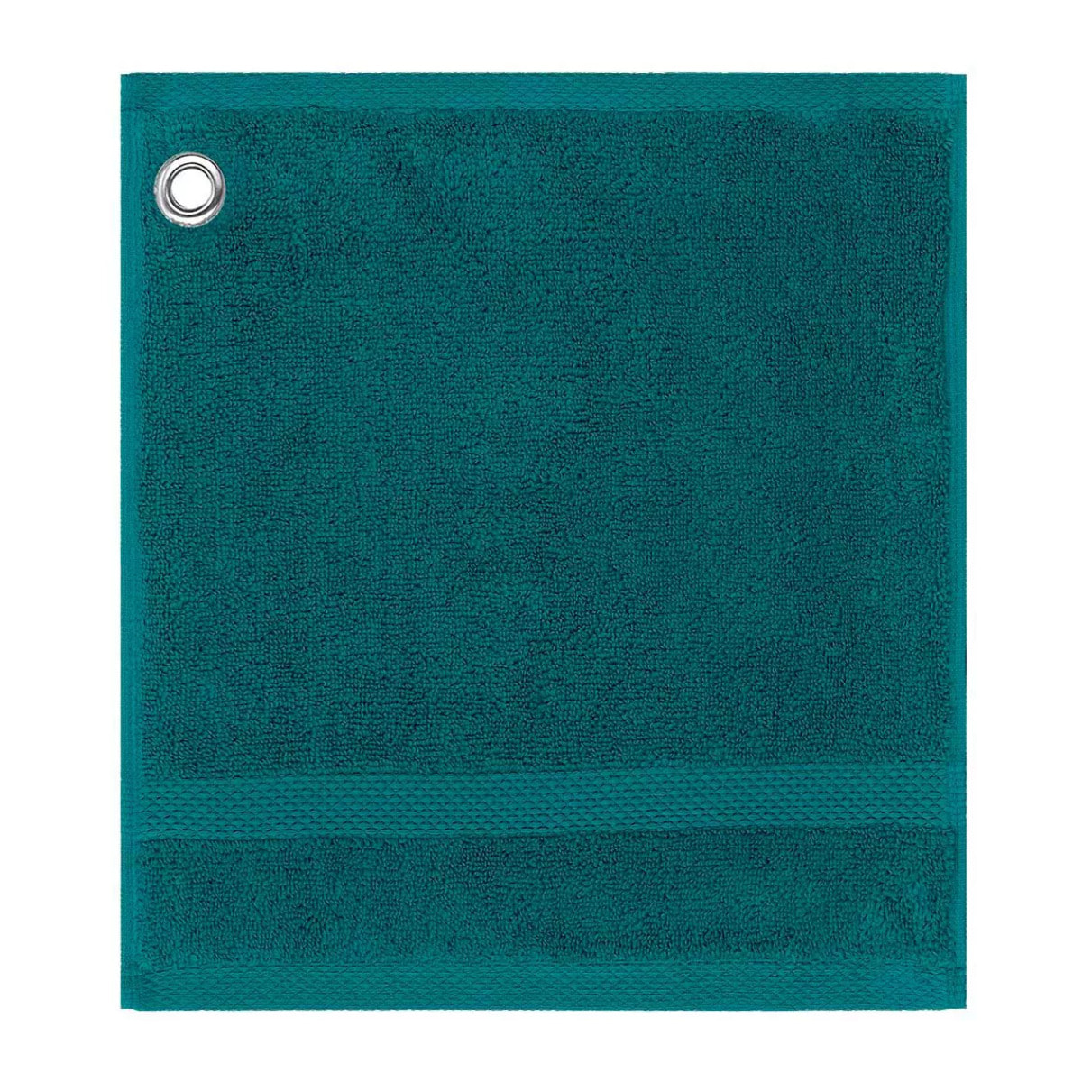 Carre avec oeillet pur coton 550 g/m² uni vert Elea emeraude