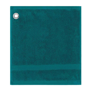 Carre avec oeillet pur coton 550 g/m² uni vert Elea emeraude
