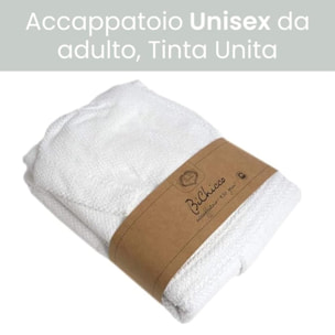 Accappatoio in spugna di cotone - BIANCO