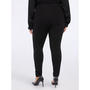 Fiorella Rubino - Leggings en punto Milano y tejido revestido - Negro