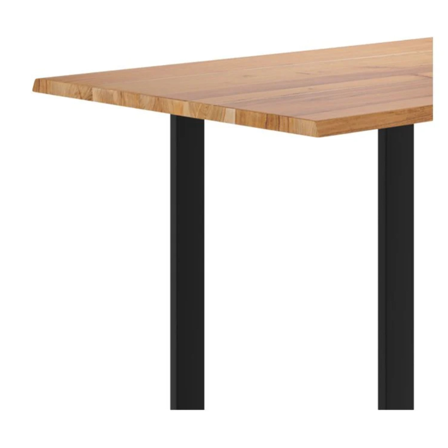 Table rectangulaire 8 personnes en bois d'acacia et métal  200 cm - Joko