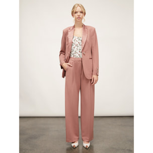 Motivi - Pantalón modelo palazzo con pliegues - Rosa