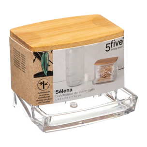Distributeur à cotons-tiges "Selena" bambou