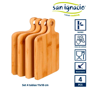 Set 4 tablas 11 x 18 cm colección kinvara