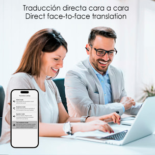 Auriculares deportivos TWS JM47. Con cancelación de ruido en llamadas, traducción de 150 idiomas en tiempo real y asistente de voz IA.