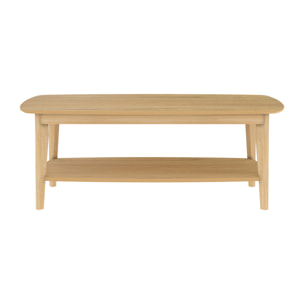 Table basse rectangulaire en bois clair - Sadi
