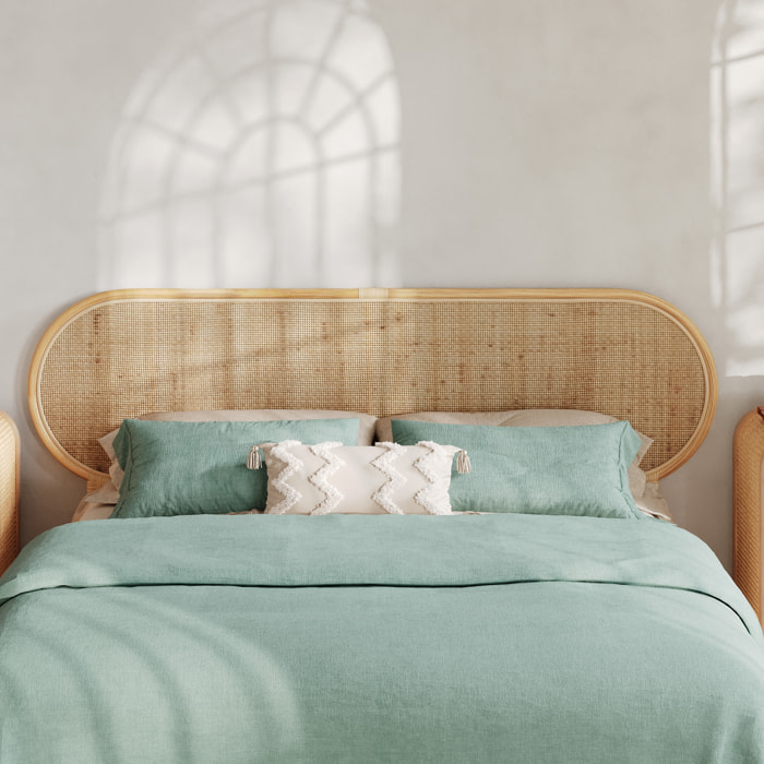 Tête de lit en rotin naturel 160 cm - Navahino