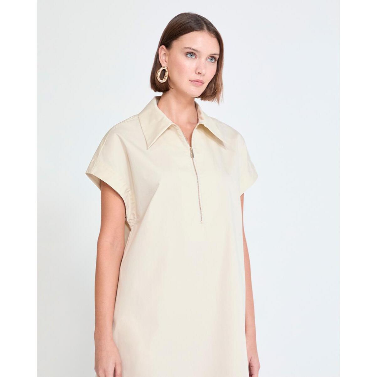 Abito camicia a maniche corte