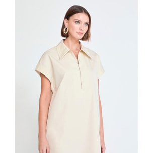 Abito camicia a maniche corte