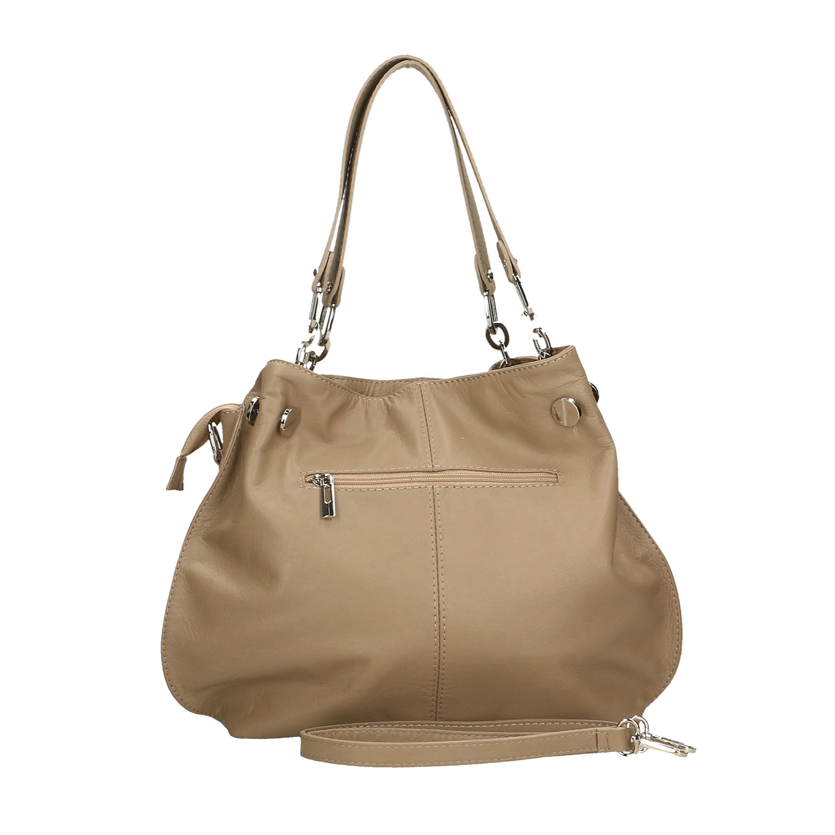 Borsa a spalla da Donna Charlotta in Vera Pelle Made in Italy 30x38x12 cm