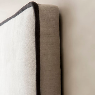 Tête de lit tapissée Madary -bois/panneau particules / mousse pu/ textil-couleur beige 165 x 60 x 4 cm