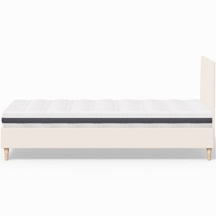 Pack lit en velours + Matelas ressorts et Mousse HR - ELIOT & HYGIOSPRING