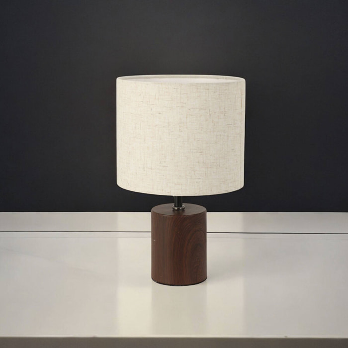 Well Home Lampara de sobremesa con base metálica Ø18x29,5cm