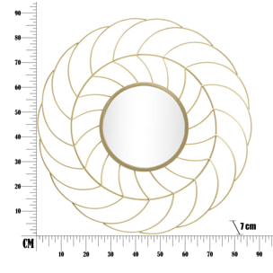 SPECCHIO SUNFLOWER CHARME1921 DORATO