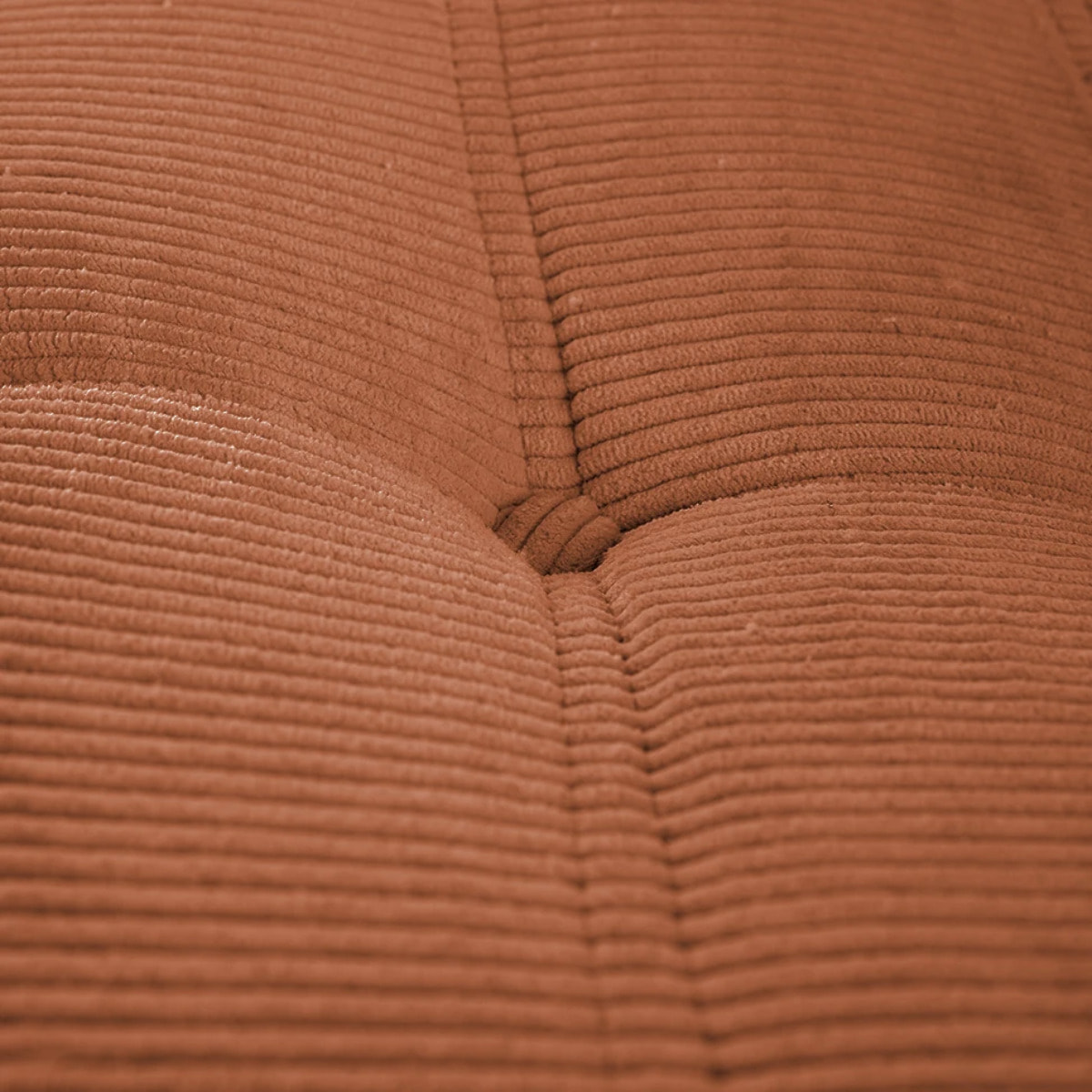 EMILE - Fauteuil en velours côtelé terra