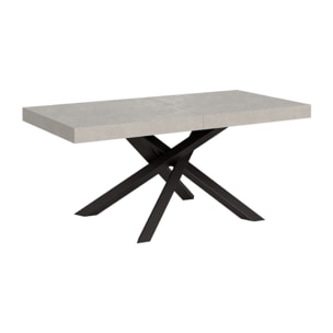 Tavolo allungabile 90x200/460cm Volantis cashmere gambe antracite