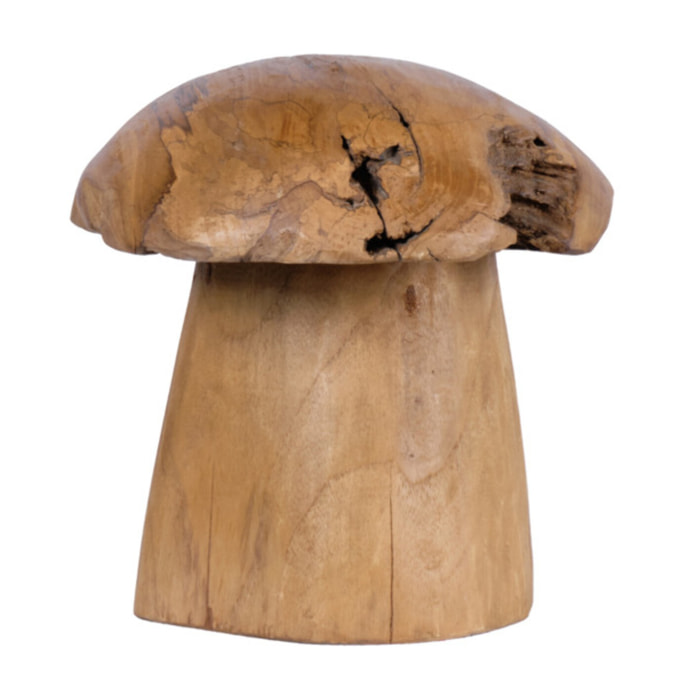 Champignon en bois de teck 25 cm de haut - LAMPI