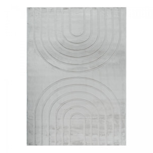 Tapis salon, faux uni sobre, texture en relief