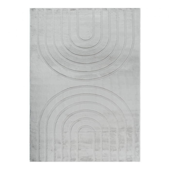 Tapis salon, faux uni sobre, texture en relief