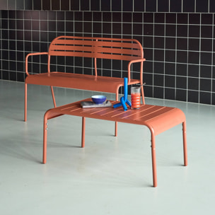 Table basse de jardin rectangulaire acier  AMÉLIA