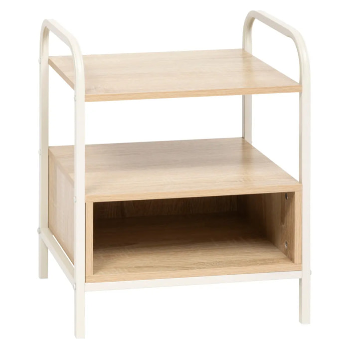 Chevet Curvy 2 niveaux bois clair