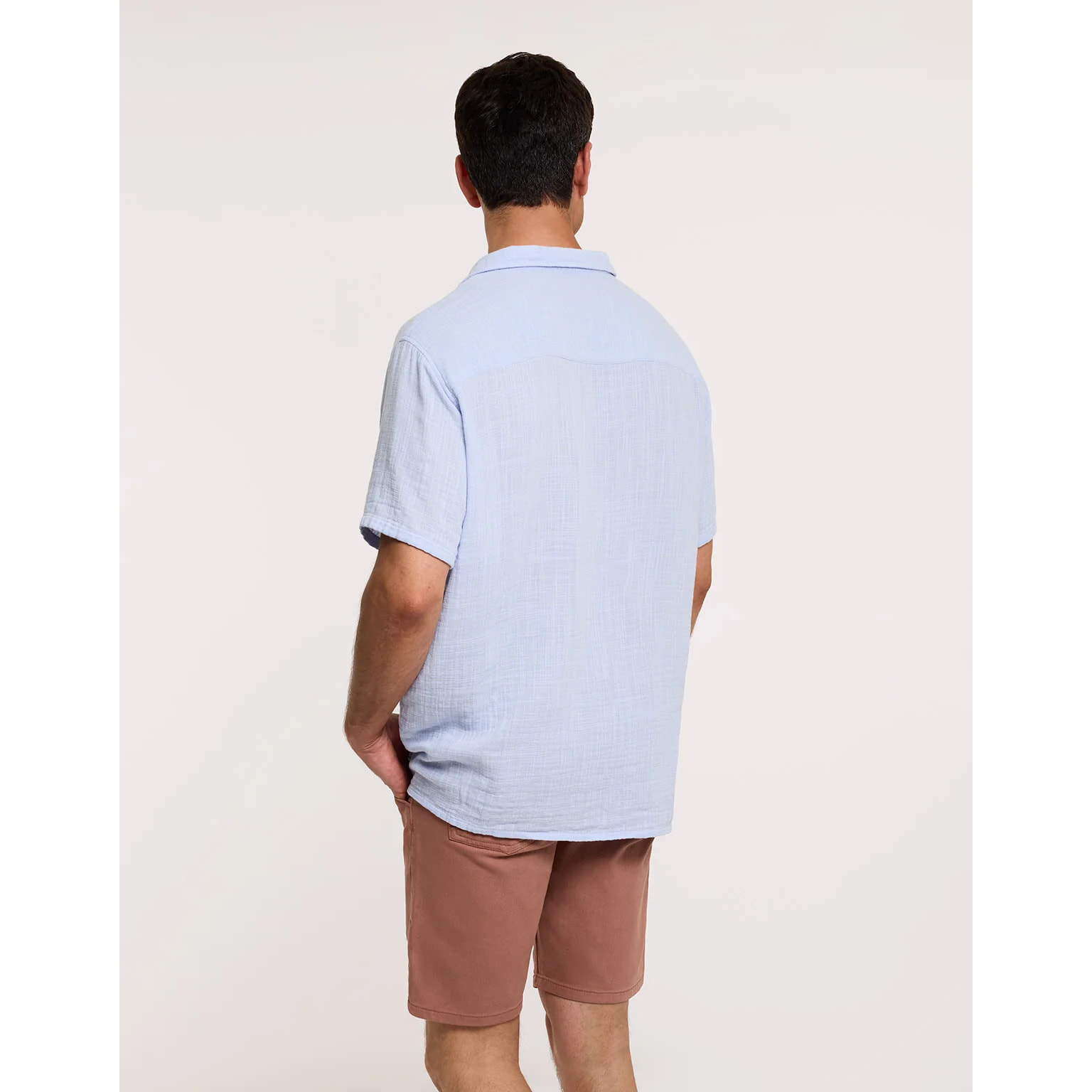 Camisa Manga Corta Azul Celeste - Bambino