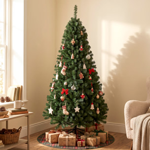 Árbol de Navidad Artificial Ø98x200 cm, Árbol de Navidad, Pícea Abeto Artificial con 1000 Ramas Articuladas, Base Plegable, Fácil de Montar, Decoración para Hogar, Oficina, Fiestas