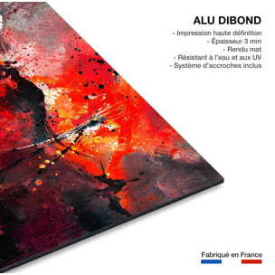 Tableau abstrait rouge galaxie Tableau alu Dibond