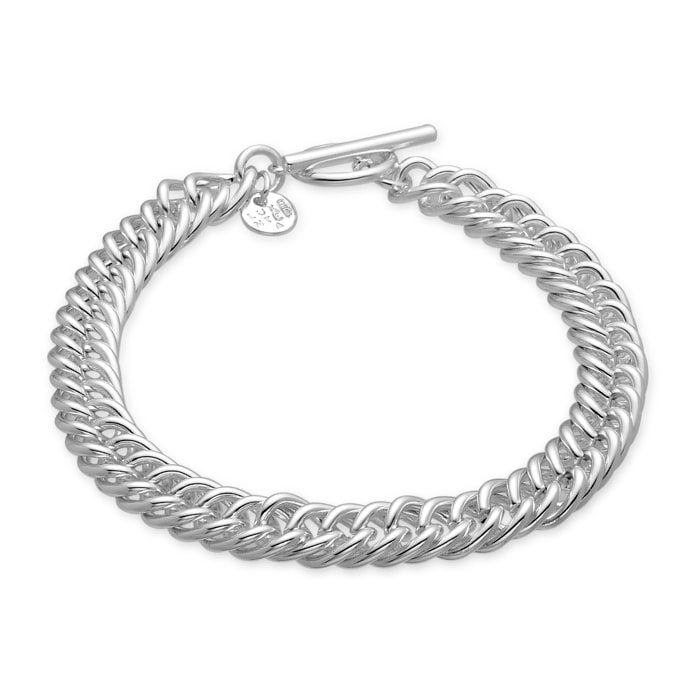 Pulsera acabada en rodio