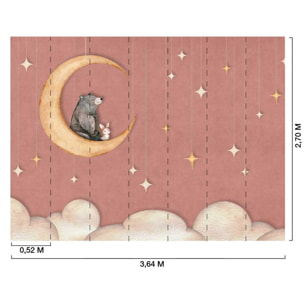 Papier peint L'Ours et la Lune d'Or Intissé