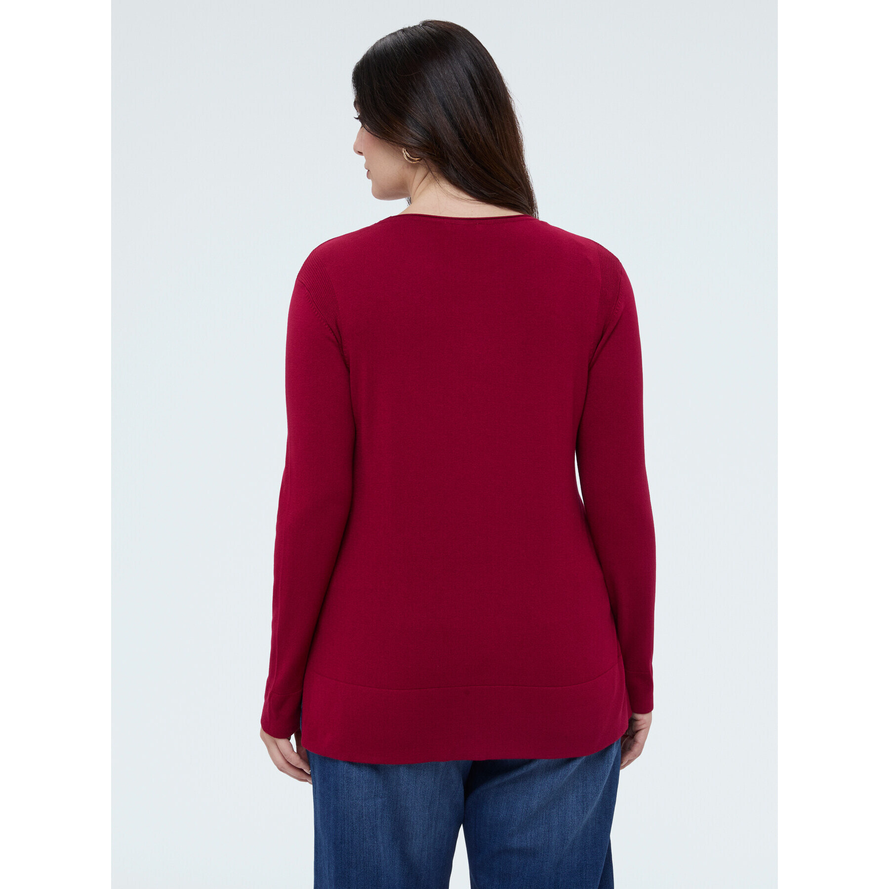 Fiorella Rubino - Camiseta de cuello redondo en mezcla de viscosa - Rojo