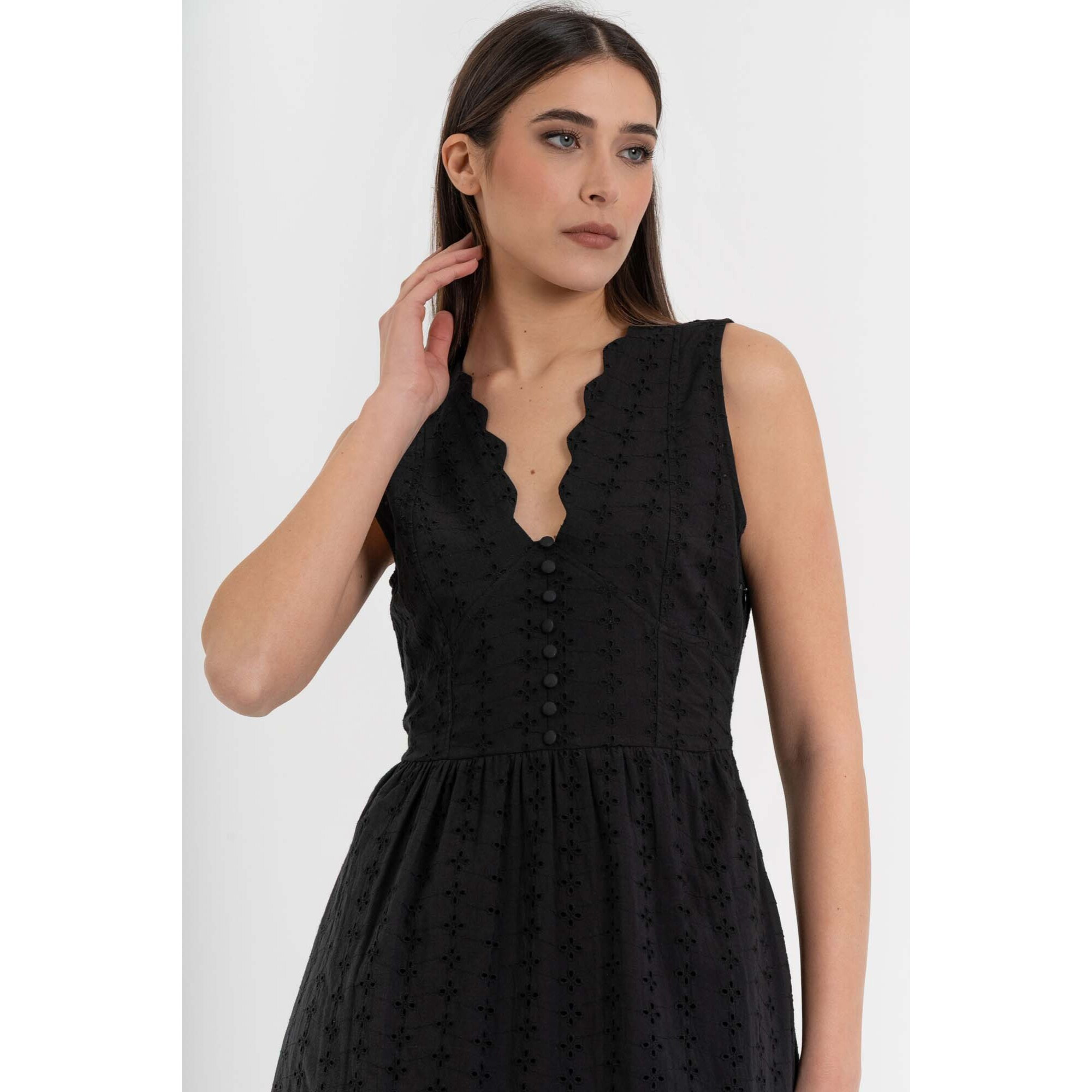 Kocca - Abito da donna in cotone senza maniche con scollo a V Donna
