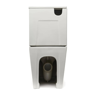 Infinitio kit WC à poser sans bride évacuation vario + abattant SoftClose, blanc (SATINF032SREXPSNM)
