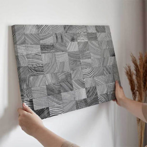 Tableau abstrait textures noires et blanches Toile imprimée