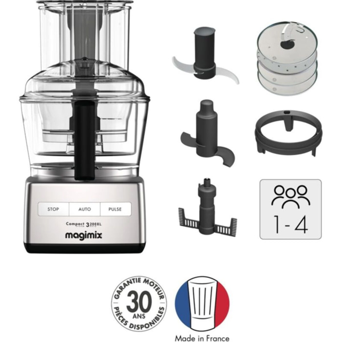 Robot multifonction MAGIMIX CS 3200 XL Chrome Mat 18371F