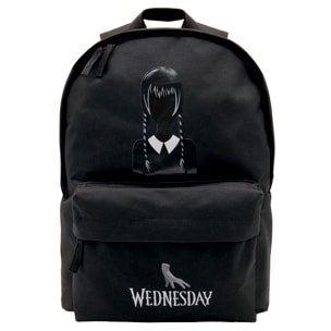 DAM Wednesday Miércoles mochila Americano con compartimento portalaptop + carro con protección lateral y stoper frontal, 4 ruedas multidireccionales. 31x18x42 Cm. Color: Negro
