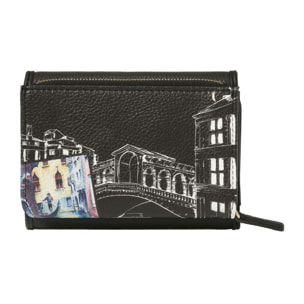 Portafoglio  da donna In Poliestere e Poliuretano Prodotto artigianale 14x10x3,5 cm