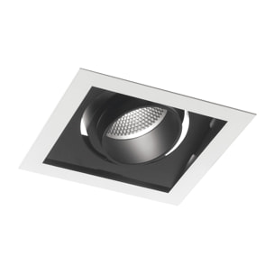 Incasso LED APOLLO antiriflesso in bianco e nero con luce spot orientabile 45W 4000K (luce naturale)